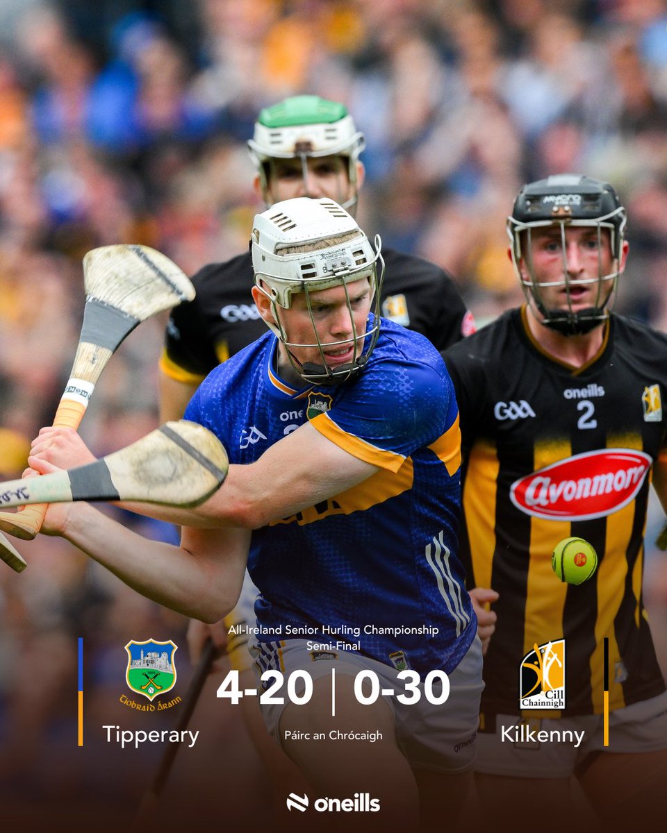 ONeills1918's tweet image. Final Bound! 🏆⚾
Cork fired their way into the All-Ireland hurling final with a remarkable seven-goal haul against Dublin, while Oisín O’Donoghue struck a dramatic 70th-minute winner as 14-man Tipperary edged Kilkenny in a gripping battle! 🔥
#GAA #AllIreland #Hurling