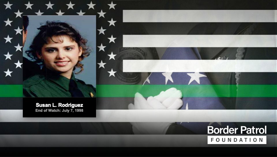 Today we honor the memory of Border Patrol Agent Susan L. Rodriguez End of Watch July 7, 1998. borderpatrolfoundation.org/rodriguez
#HonoringtheMemory #BorderPatrolFoundation #BPF #CBP #BorderPatrol #BorderSecurity #BorderPatrol #USBP #HonorFirst #lawenforcement #endofwatch #memorial