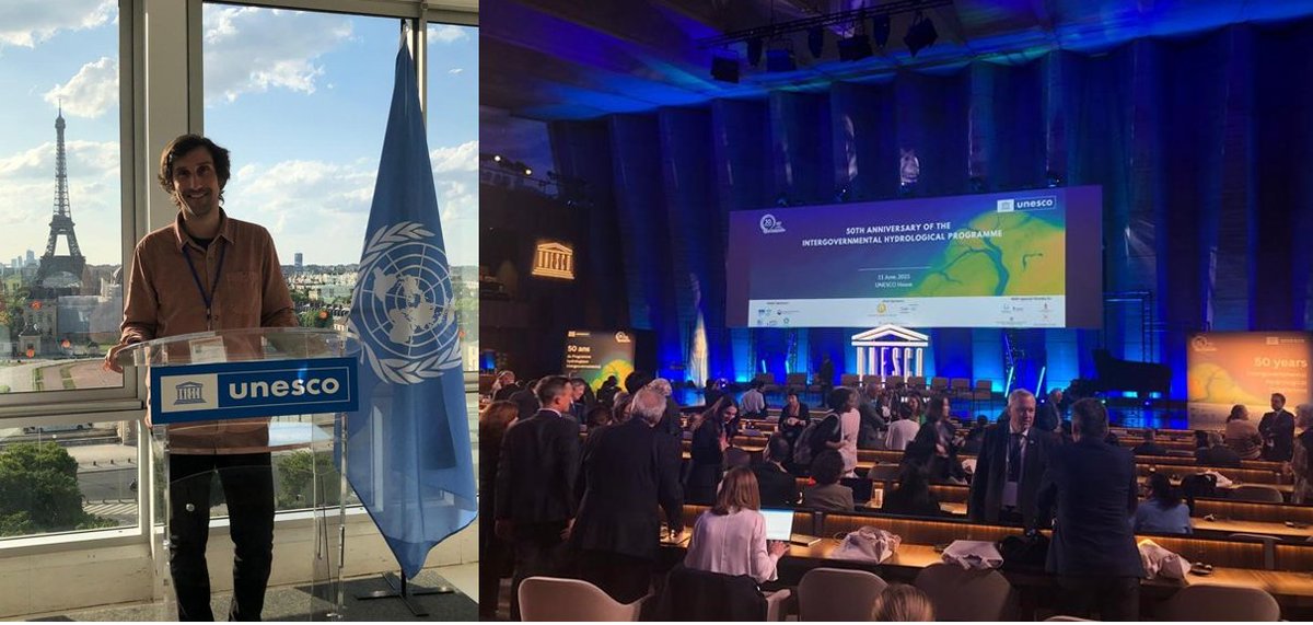 CoventryCAWR's tweet image. Dr Bastien Dieppois, European Coordinator of the UNESCO IHP FRIEND-Water flagship initiative & member of the UK National Committee for International Hydrology, attended the 50th anniversary of the UNESCO Intergovernmental Hydrological Programme, at UNESCO Headquarter in Paris.