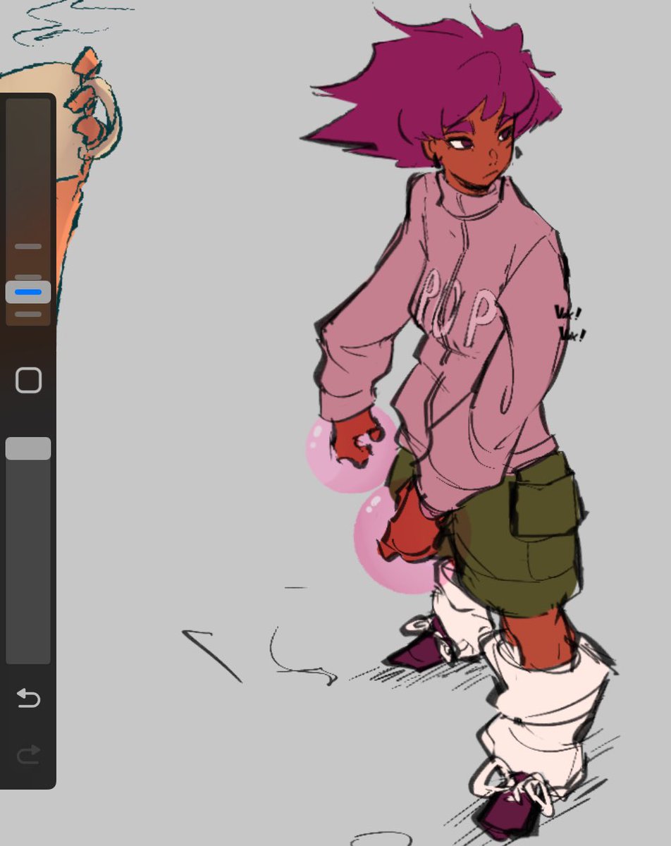 (oc) her name is fuchsia, ive drawn her a couple times before already! her color scheme came out on a whim but it's one of my favorites