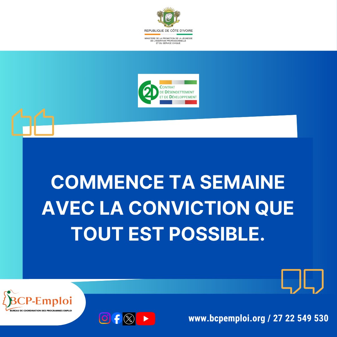 Commence ta semaine avec la conviction que tout est possible.
Chaque pas, même petit, te rapproche de ton objectif. Ne l'oublie pas. 💪

#mondaymotivation