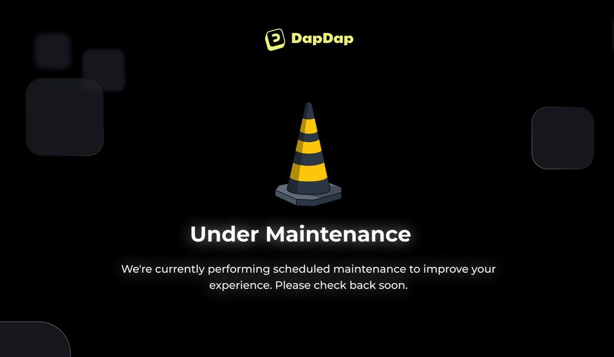 DapDapMeUp's tweet image. DapDap is upgrading! π€π€
Our apps will be live again in around 1.5 hours