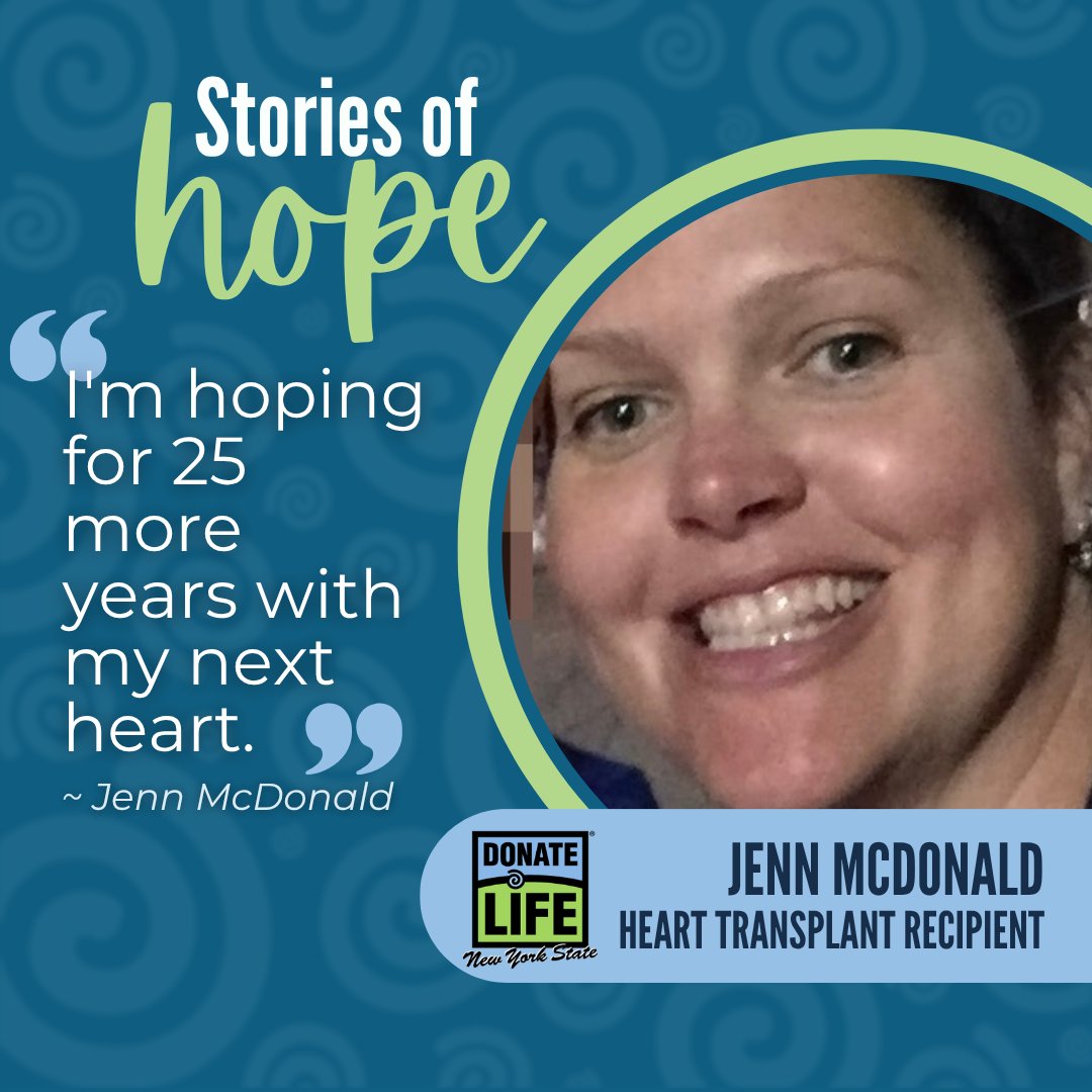 Donate Life New York State (@donatelifenys) on Twitter photo Every 8 minutes, someone joins the national transplant waiting list. Jenn McDonald, a <a href="/Mets/">New York Mets</a> fan, needs a second heart transplant at 51. Help give her more games at #CitiField. Enroll as an organ & tissue donor: donatelifenys.org/register. #DonateLife Every 8 minutes, someone joins the national transplant waiting list. Jenn McDonald, a <a href="/Mets/">New York Mets</a> fan, needs a second heart transplant at 51. Help give her more games at #CitiField. Enroll as an organ & tissue donor: donatelifenys.org/register. #DonateLife