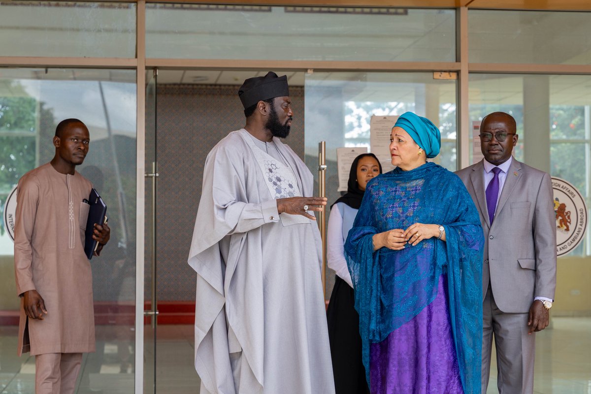 United Nations The Gambia (@ungambia) on Twitter photo Peace, progress, and partnership at the heart of talks between <a href="/UN/">United Nations</a> DSG <a href="/AminaJMohammed/">Amina J Mohammed</a> and The Gambia’s <a href="/MOFAGambia/">MOFA The Gambia</a>, H.E <a href="/HeTangaraM/">Mamadou Tangara</a>.
Discussions centered on strengthening multilateral partnerships to deliver on the #SDGs and shared global priorities #LeavingNoOneBehind. Peace, progress, and partnership at the heart of talks between <a href="/UN/">United Nations</a> DSG <a href="/AminaJMohammed/">Amina J Mohammed</a> and The Gambia’s <a href="/MOFAGambia/">MOFA The Gambia</a>, H.E <a href="/HeTangaraM/">Mamadou Tangara</a>.
Discussions centered on strengthening multilateral partnerships to deliver on the #SDGs and shared global priorities #LeavingNoOneBehind.