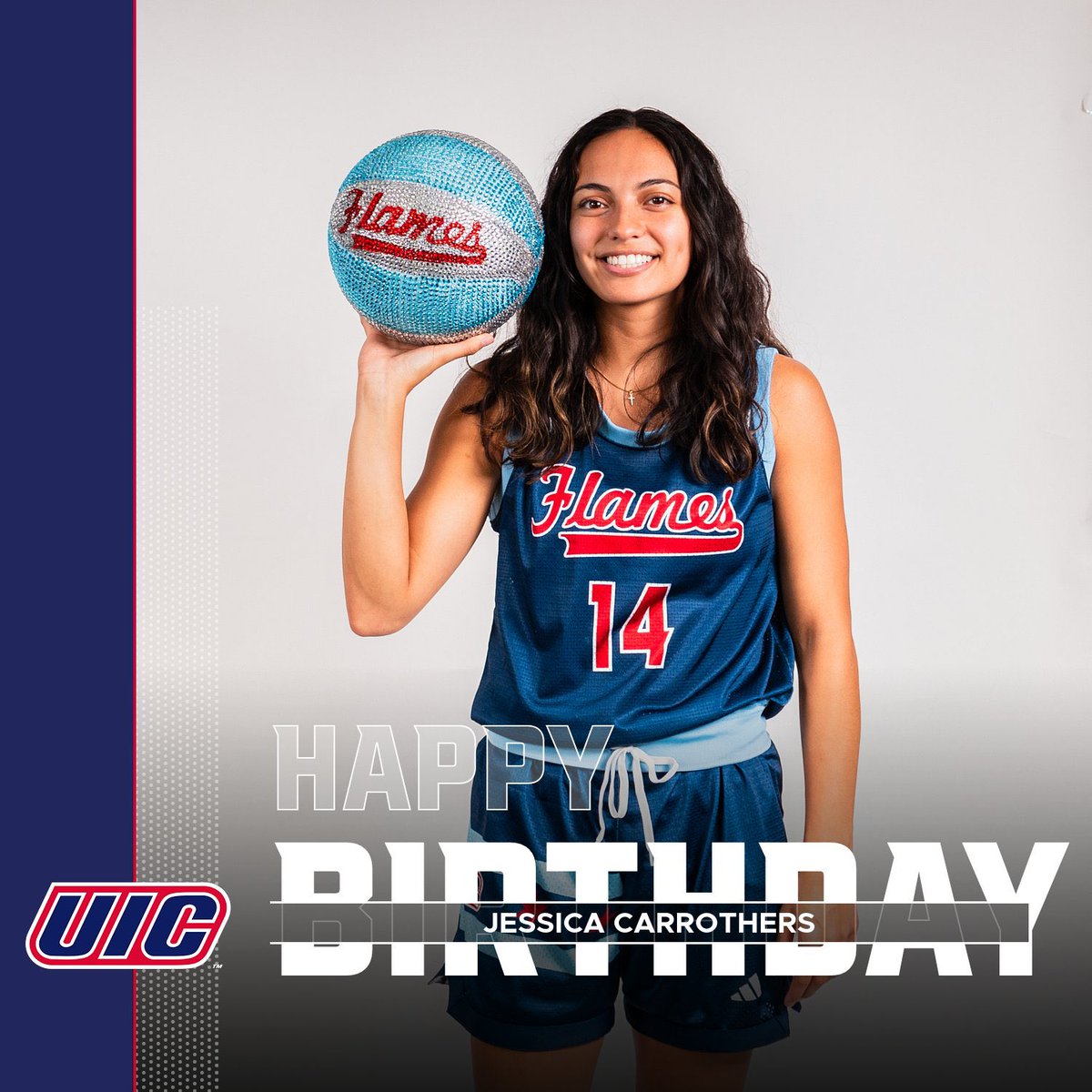 UIC_WBB's tweet image. Flames fans, Please help us wish Jessica Carrothers a very Happy Birthday! We hope you enjoy your special day! 🥳🔥 

#FireUpFlames #ChicagosCollegeTeam