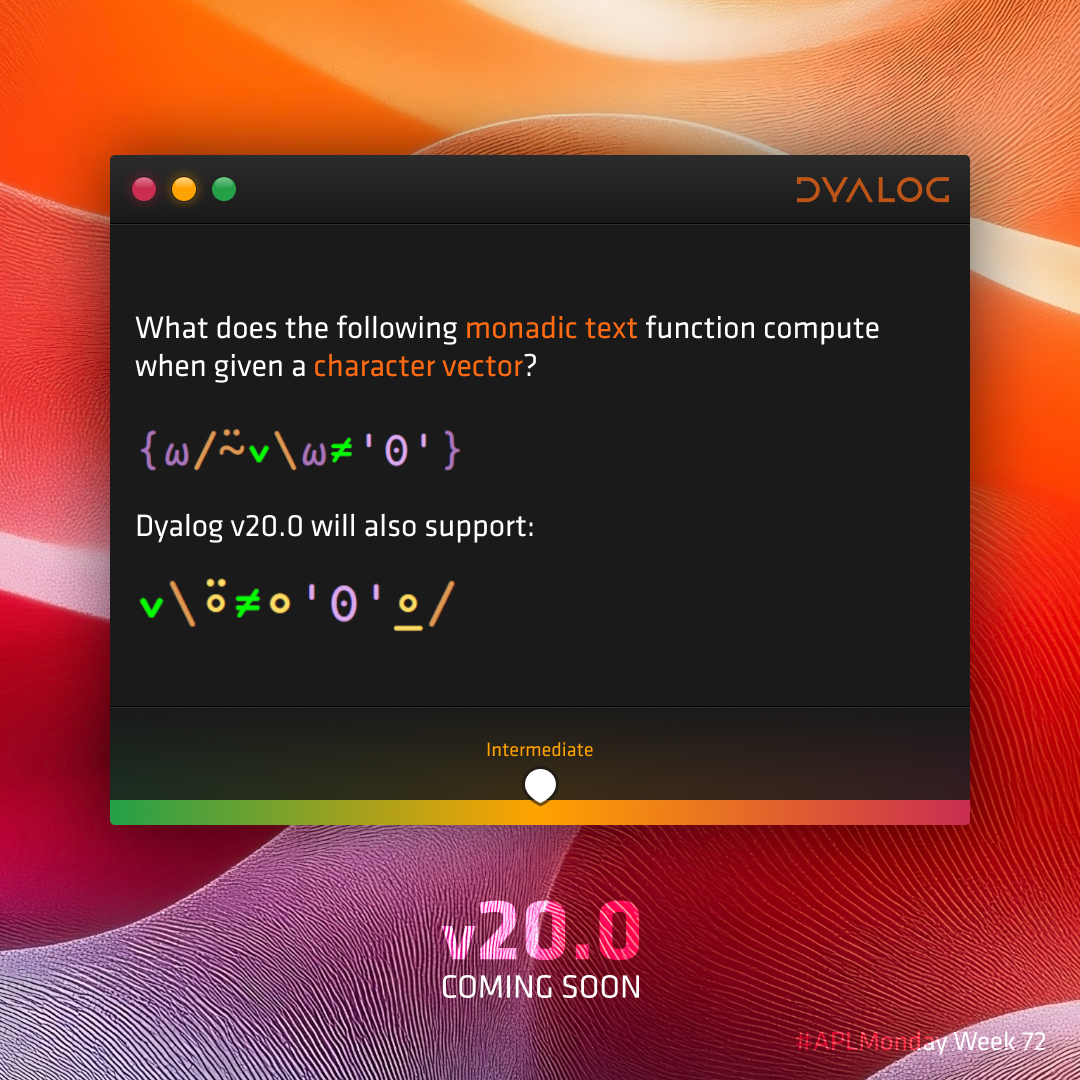 You might have zero leads on this one… #APLMonday #Dyalog #APL