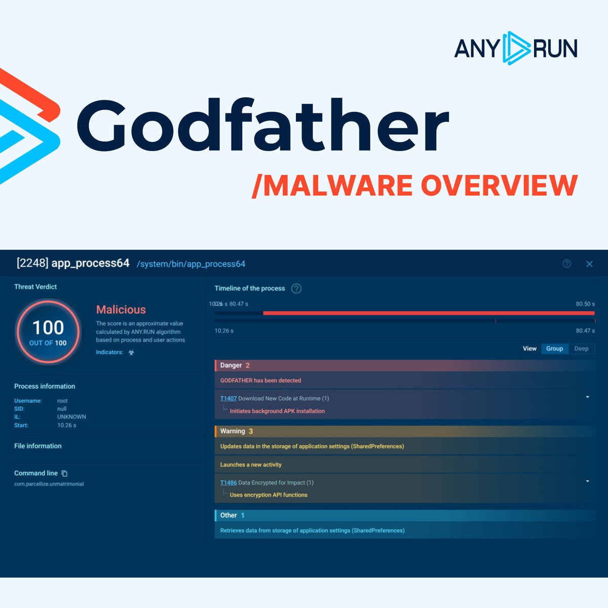 anyrun_app's tweet image. 👾 #Godfather is an Android #trojan that steals financial data and crypto credentials. 

It poses as legitimate apps and bypasses MFA using on-device virtualization.

Learn more &amp;amp; see analysis: any.run/malware-trends…