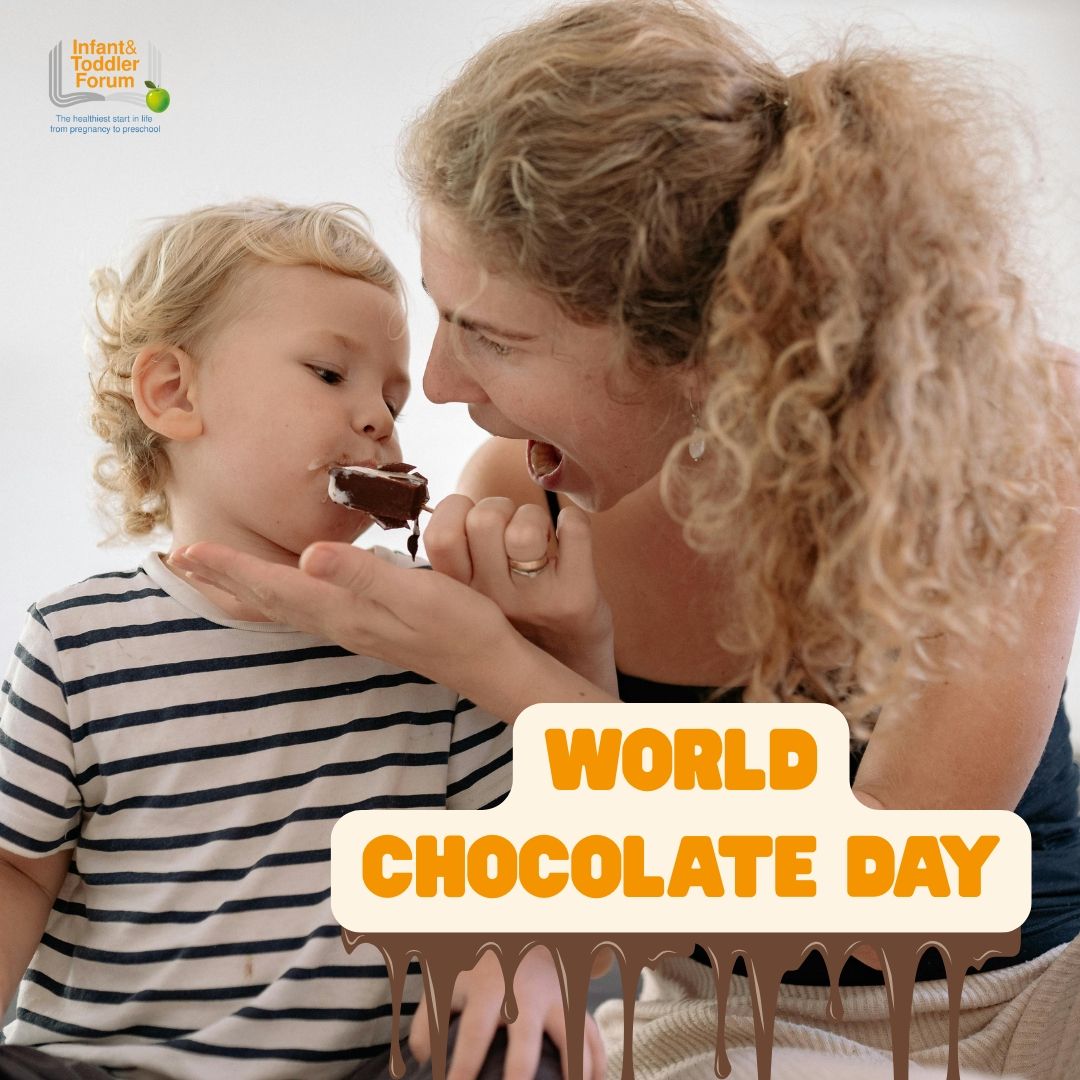 It’s World Chocolate Day! Toddlers don’t need sugary foods daily, but small treats like chocolate can be enjoyed occasionally. Offer them after meals, not as snacks, to protect appetite and support healthy habits. Learn more: buff.ly/BqSqGHR #ToddlerTips #ITF