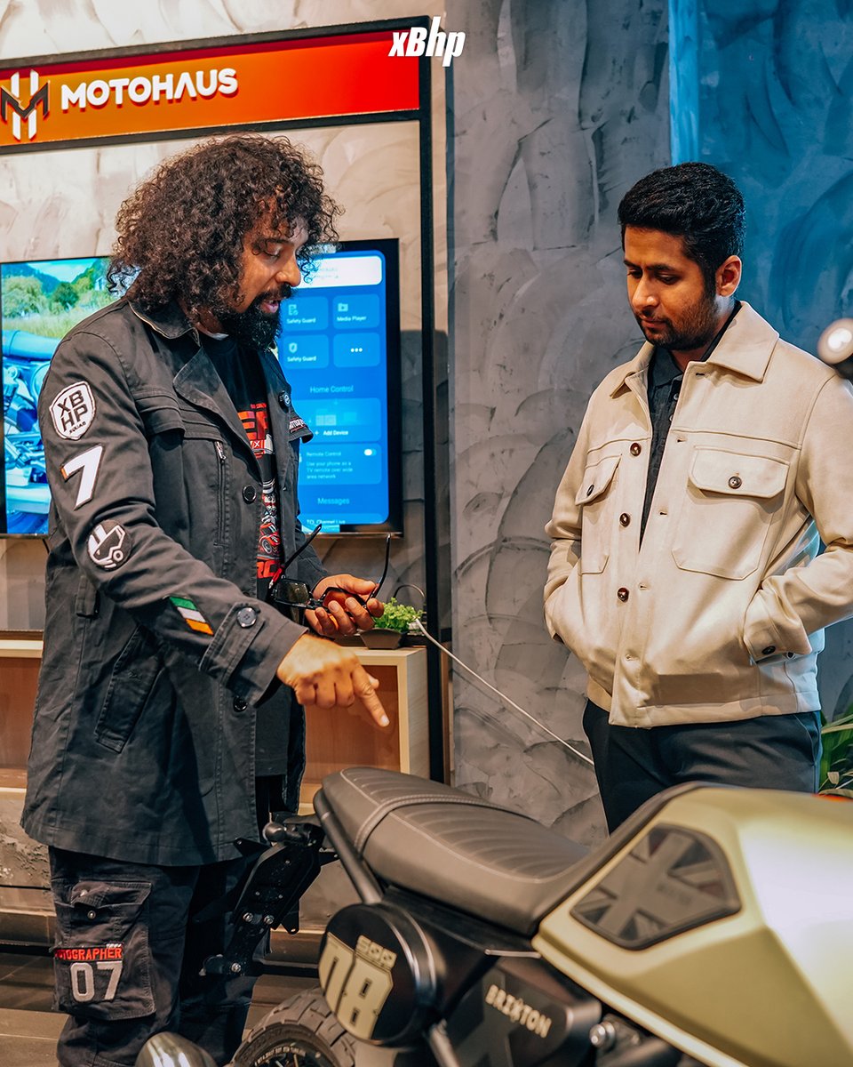 Had a great time talking all things motorcycles at #BrixtonIndia with the team  ! We’re thrilled to welcome this Austrian brand to India, looking forward to seeing their unique style and engineering hit the roads here.

#xBhp #motoGrapher #Brixton #WelcomeToIndia