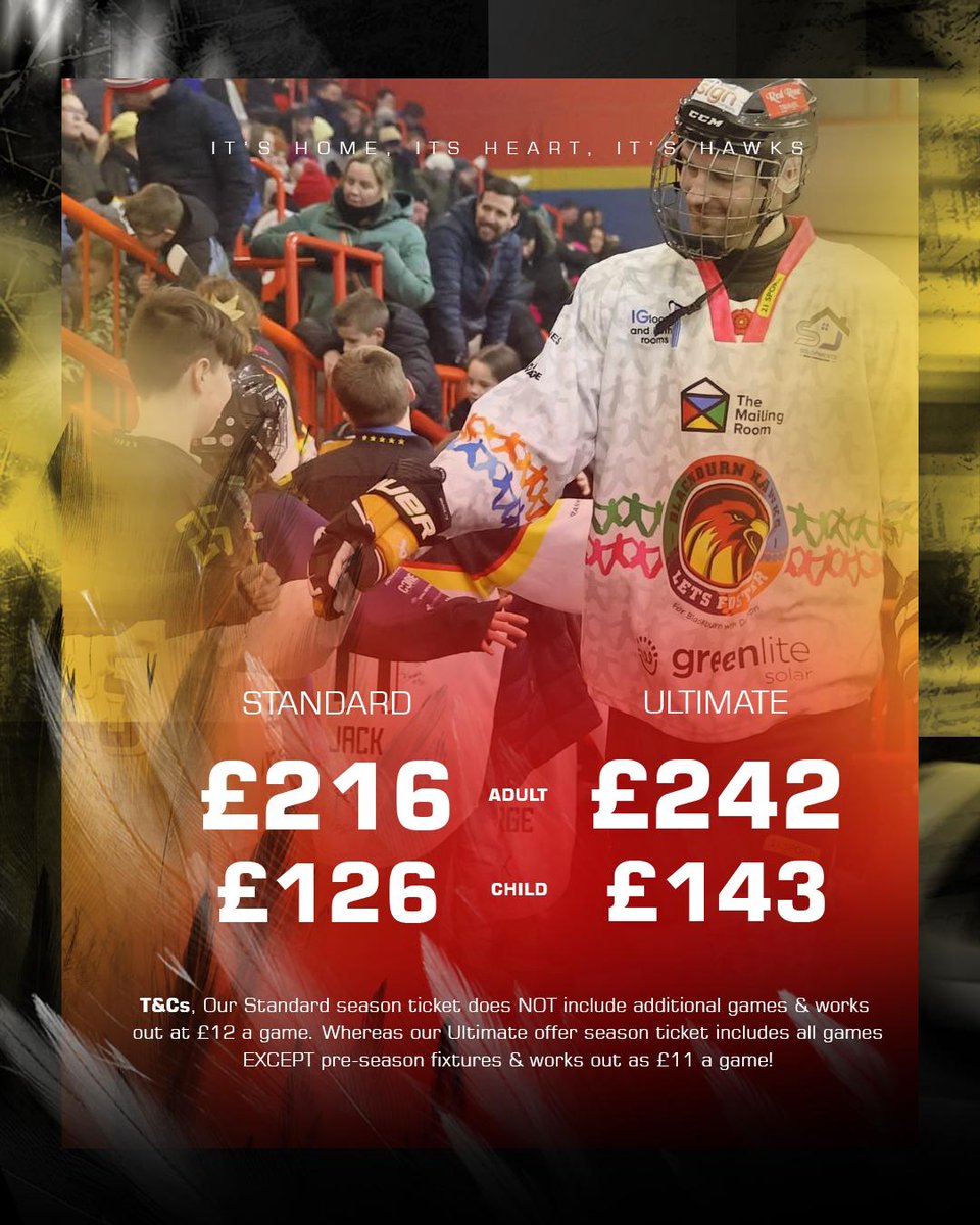 So many of you have already secured your season tickets and we’re excited to see some new faces too!
If you haven’t grabbed yours yet, now’s the time! Get yours through the link below ⬇

🔗 blackburnhawks.com/product-catego…