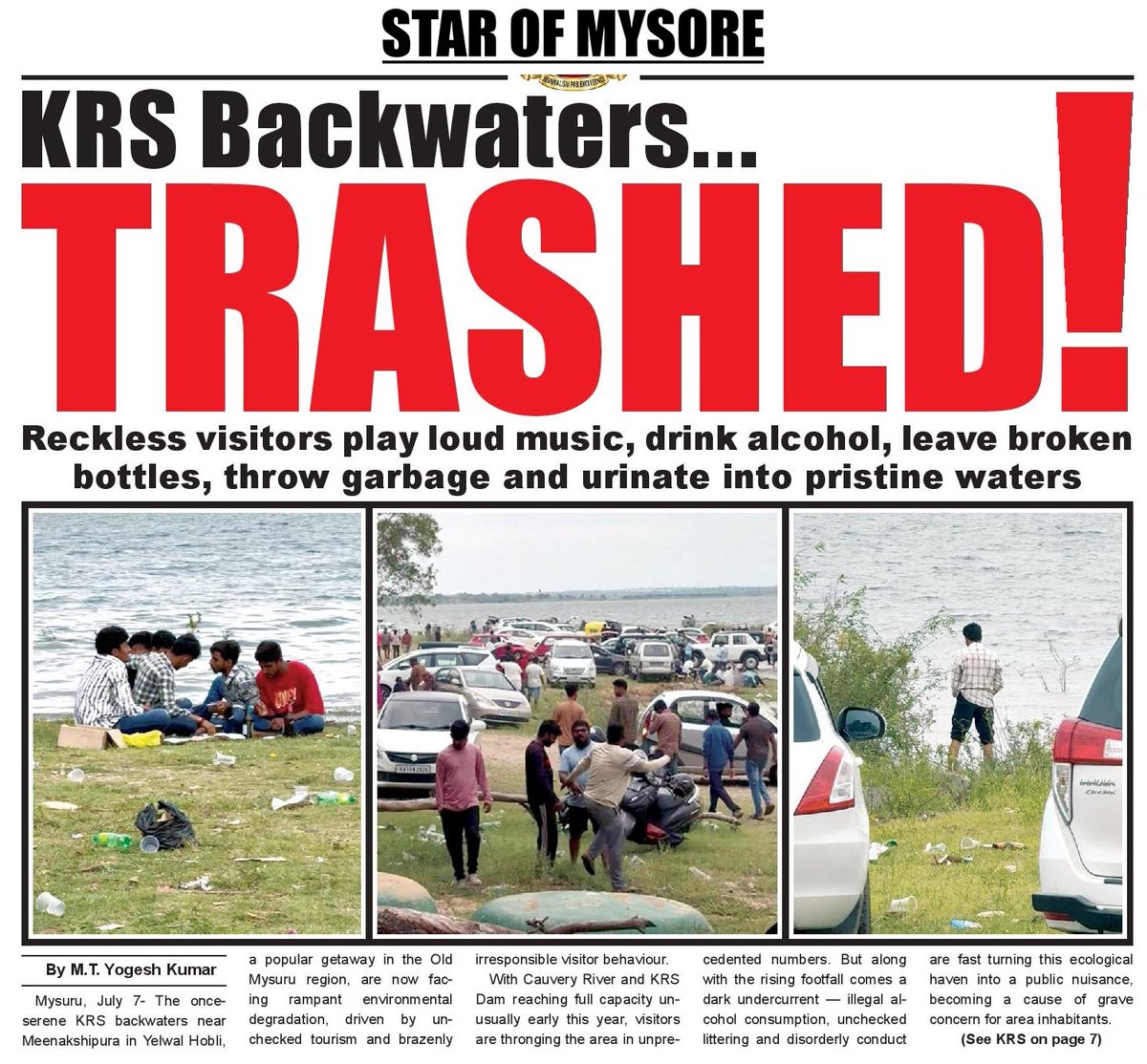 ರವಿ ಕೀರ್ತಿ ಗೌಡ (@ravikeerthi22) on Twitter photo Hope we clean up Kaveri first than Aarati & all.
Restrict public to the backwaters of Krishnarajasagara Dam to avoid this nuisance
<a href="/DKShivakumar/">DK Shivakumar</a> <a href="/osd_cmkarnataka/">Office of the OSD to CM Karnataka</a> <a href="/siddaramaiah/">Siddaramaiah</a> <a href="/DgpKarnataka/">DGP KARNATAKA</a> Hope we clean up Kaveri first than Aarati & all.
Restrict public to the backwaters of Krishnarajasagara Dam to avoid this nuisance
<a href="/DKShivakumar/">DK Shivakumar</a> <a href="/osd_cmkarnataka/">Office of the OSD to CM Karnataka</a> <a href="/siddaramaiah/">Siddaramaiah</a> <a href="/DgpKarnataka/">DGP KARNATAKA</a>