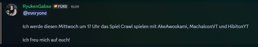 Is this a Streamankündigung?