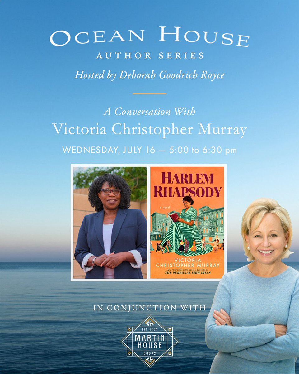 Deborah Goodrich Royce (@royce_deborah) on Twitter photo Looking forward to July 16, when I have the pleasure of being in conversation at the <a href="/OceanHouseRI/">Ocean House</a> w/ <a href="/nytimes/">The New York Times</a> bestselling author, Victoria Christopher Murray. I was honored to contribute a blurb for Harlem Rhapsody which I found dazzling! Join us: deborahgoodrichroyce.com/events/ Looking forward to July 16, when I have the pleasure of being in conversation at the <a href="/OceanHouseRI/">Ocean House</a> w/ <a href="/nytimes/">The New York Times</a> bestselling author, Victoria Christopher Murray. I was honored to contribute a blurb for Harlem Rhapsody which I found dazzling! Join us: deborahgoodrichroyce.com/events/