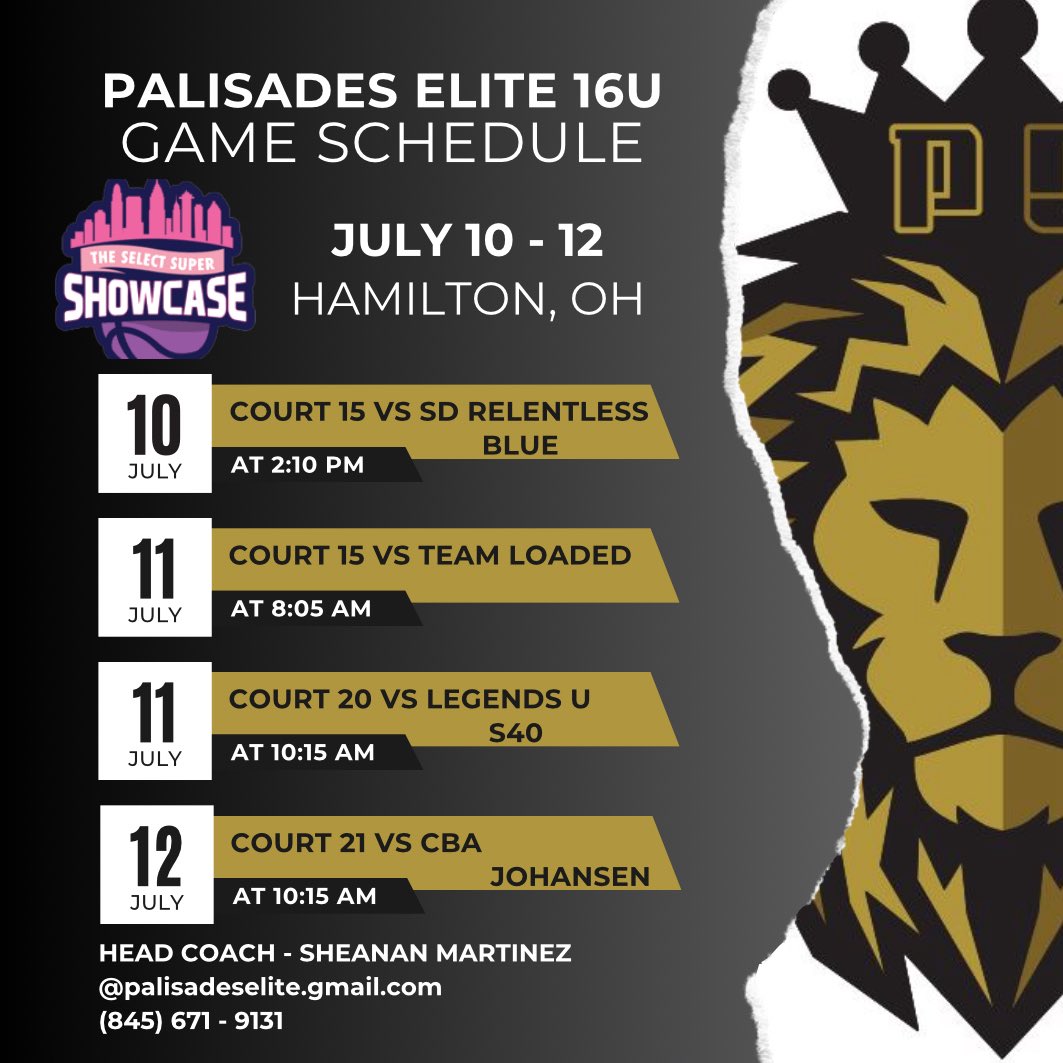 Emi Resendiz (@emi_resendiz21) on Twitter photo Excited for <a href="/SelectEventsBB/">Select Events Basketball</a> Super Showcase this week with <a href="/PalisadesElite/">Palisades Elite</a> 🦁
We’ll be in📍 Hamilton, OH
Spooky Nook Champion Mill Excited for <a href="/SelectEventsBB/">Select Events Basketball</a> Super Showcase this week with <a href="/PalisadesElite/">Palisades Elite</a> 🦁
We’ll be in📍 Hamilton, OH
Spooky Nook Champion Mill