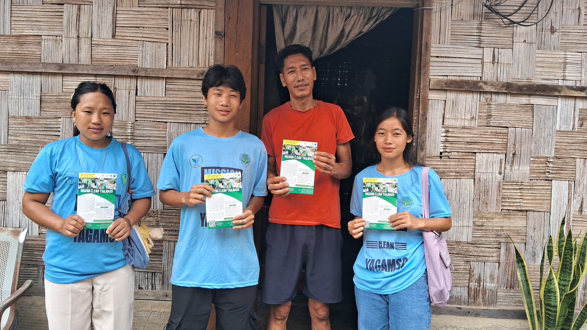 DNGC students, interning with YMCR, ran a door-to-door campaign in Itanagar in areas like Tagin Colony &amp; more, teaching 100+ households to segregate wet &amp; dry waste. Promoting composting &amp; recycling for a cleaner city!