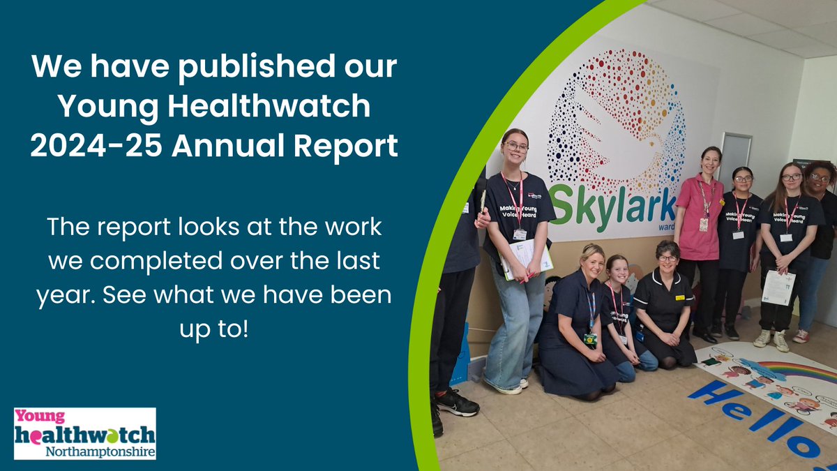 This year, Young Healthwatch Northamptonshire have published 5 reports, read about the work we have been doing in our annual report!

healthwatchwestnorthants.com/report/2025-07…