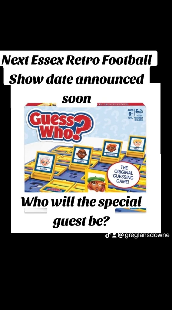 Keep an eye out for details of the next Essex Retro Football Show, coming soon. Who will the special guest be?