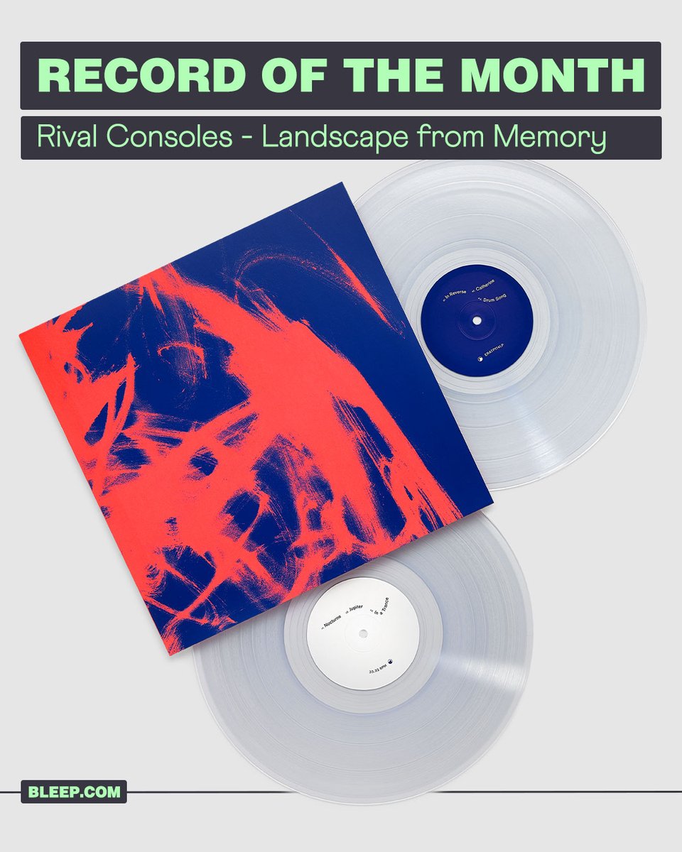 bleep's tweet image. July’s Record of the Month is @rivalconsoles - Landscape from Memory on @ErasedTapes
bleep.com/rival-consoles…
Through new perspectives and structures, Rival Consoles has made his productions the most evocative they’ve ever been on Landscape from Memory.
