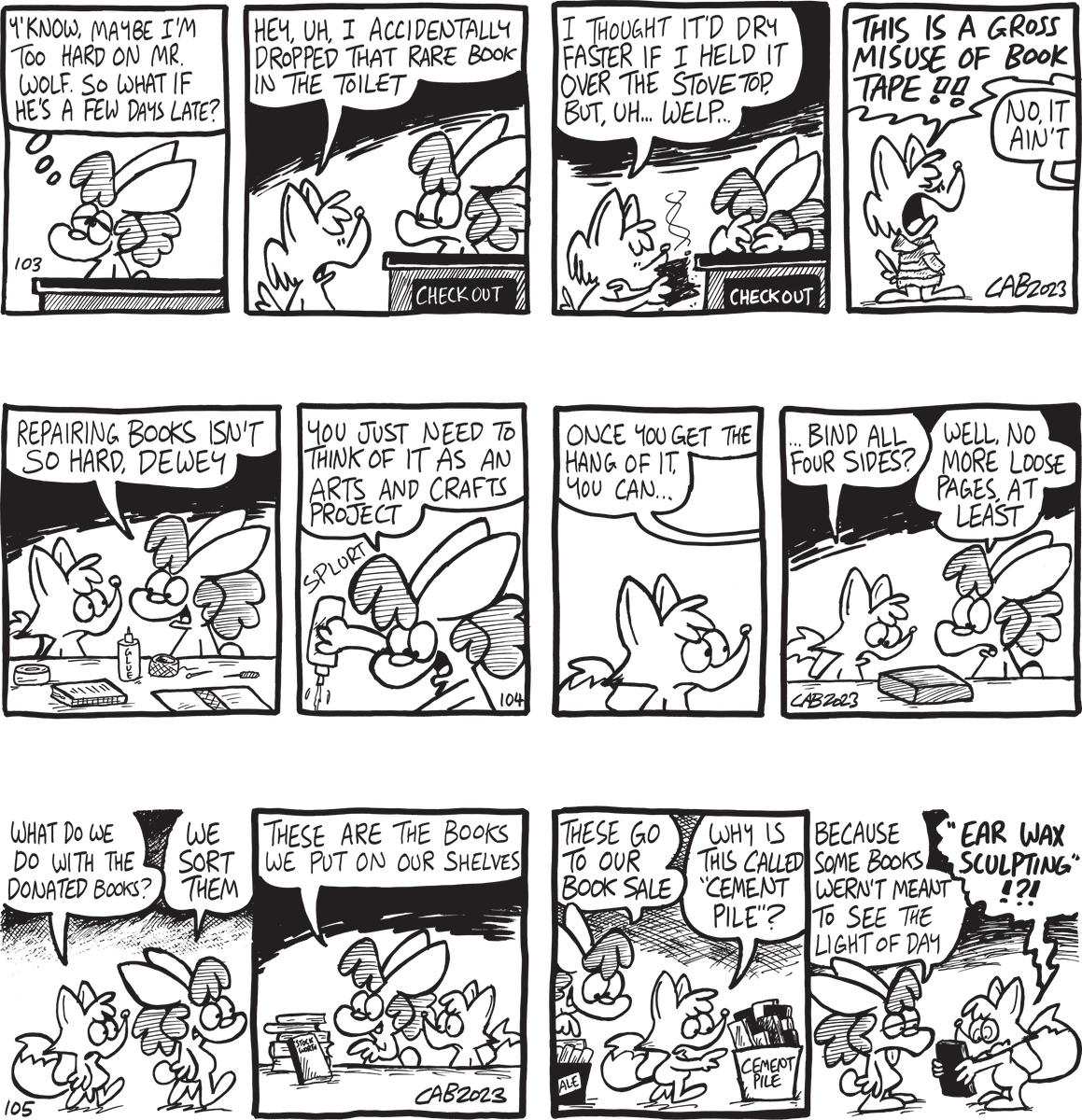Fusselschwarm's tweet photo. Released last weekend at Anthrocon, a collection of all three volumes of the hilarious newspaper strip series LAUREN IPSUM by @bakertoons is now available: I'M SEEING DOUBLE... FOUR LAUREN IPSUMS. 🤩 https://t.co/zR7t5rgVsn