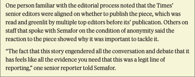 This from a senior NYT reporter says all you need to know about the reductive political economic worldview that drives much of “mainstream” corporate US journalism. Says that the widely-criticized Mamdani piece must have been “legit” because it created “conversation and debate.”