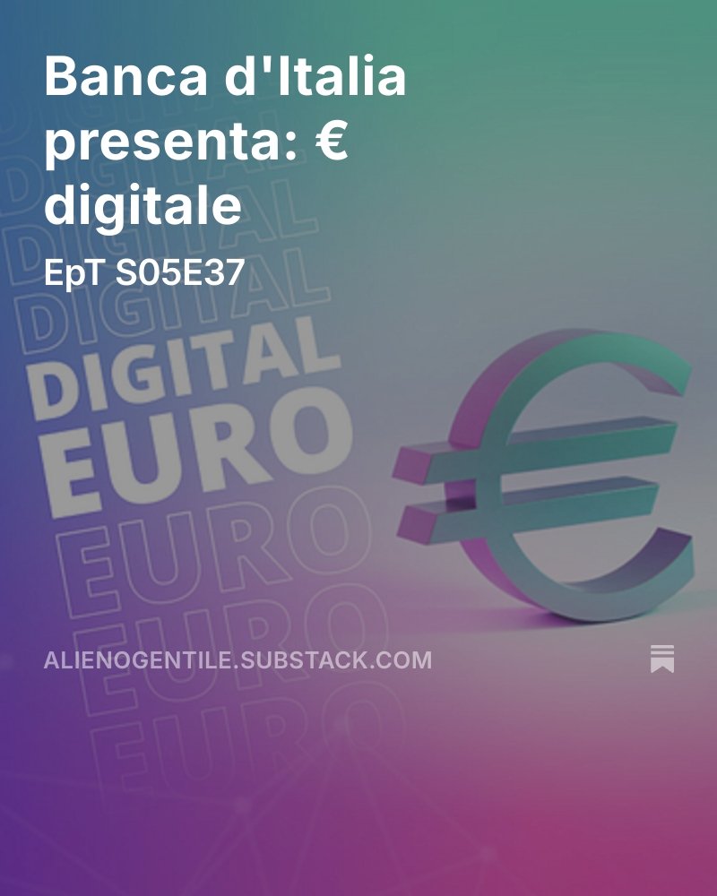 ๐
ฐ๐
ป๐
ธ๐
ด๐
ฝ๐
พ ๐๐ฒ๐ป๐๐ถ๐น๐ฒ ๎จ#ME (@alienogentile) on Twitter photo Ultimo lunedรฌ di questa quinta stagione per la newsletter di <a href="/Tonytruante/">Giulio Massa ๐บ๐ฆ๐ฎ๐ฑ</a>, la puntata รจ di quelle da non perdere: โฌ digitale con Banca d'Italia
open.substack.com/pub/alienogentโฆ Ultimo lunedรฌ di questa quinta stagione per la newsletter di <a href="/Tonytruante/">Giulio Massa ๐บ๐ฆ๐ฎ๐ฑ</a>, la puntata รจ di quelle da non perdere: โฌ digitale con Banca d'Italia
open.substack.com/pub/alienogentโฆ