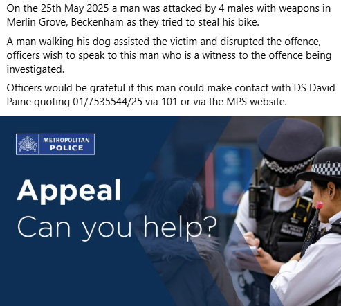 MPSBromley's tweet photo. https://t.co/zqJTmFp8DU