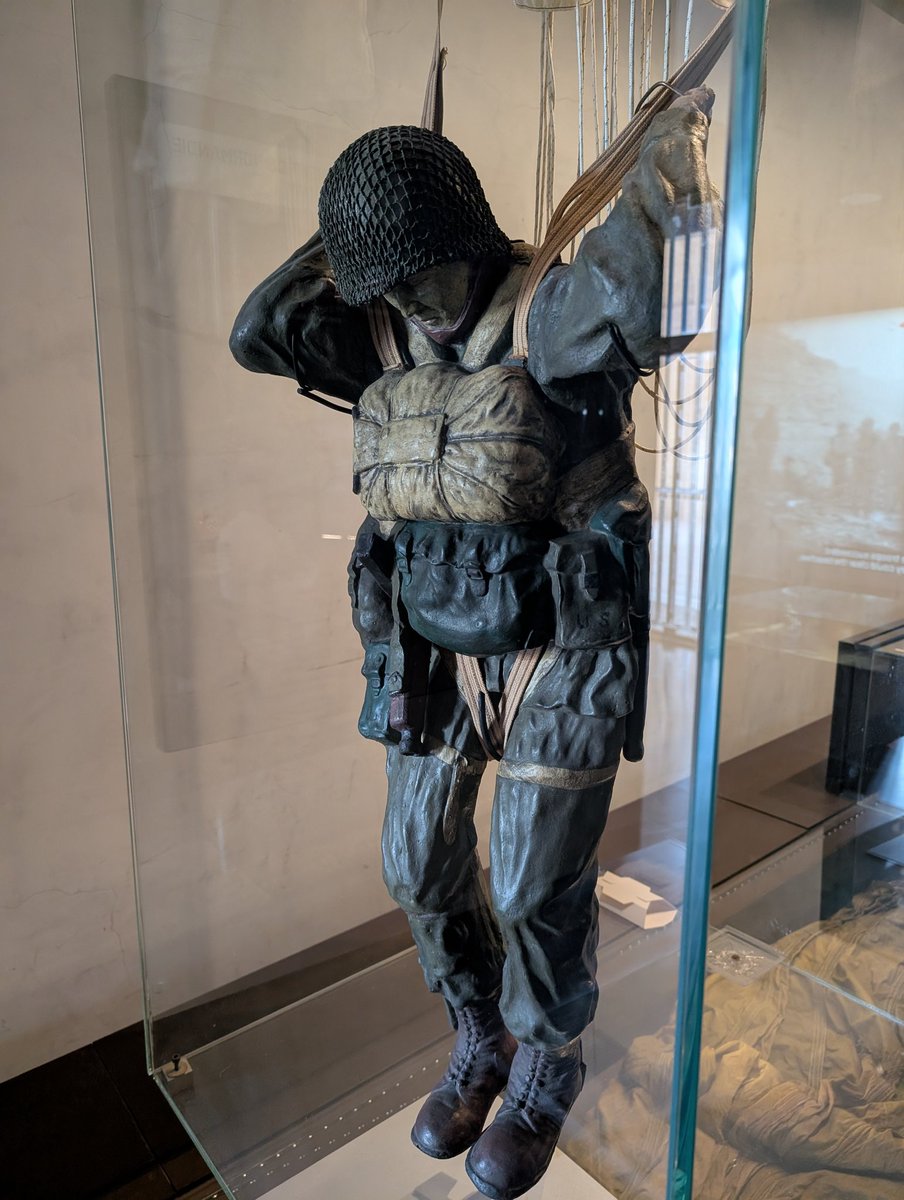 At the Musee l'Armee they have one of the hyper (and anachronistically) detailed Rupert paratrooper dummies from The Longest Day!
