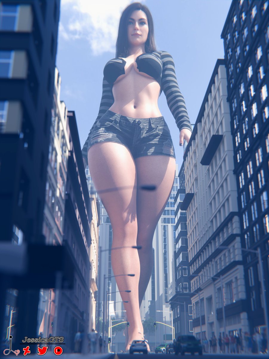 Collateral damage is pretty much unavoidable when you are this big. But nobody will notice a few damaged buildings and crushed cars, right?

Thanks to <a href="/Gts_Jess/">Jessica</a> for making this picture

#sizetwitter #giantess #sizekink