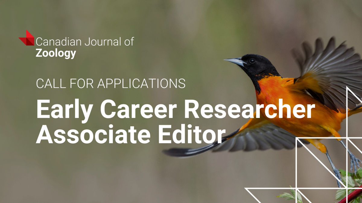 Canadian Journal of Zoology (@canjzoology) on Twitter photo 📢 Now hiring: <a href="/CanJZoology/">Canadian Journal of Zoology</a> is recruiting an #ECR Associate Editor! This is a great volunteer opportunity for a postdoc or early-career faculty member to gain editorial experience and build connections!
Apply by Aug 15 ▶️ ow.ly/PITA50Web4n 📢 Now hiring: <a href="/CanJZoology/">Canadian Journal of Zoology</a> is recruiting an #ECR Associate Editor! This is a great volunteer opportunity for a postdoc or early-career faculty member to gain editorial experience and build connections!
Apply by Aug 15 ▶️ ow.ly/PITA50Web4n