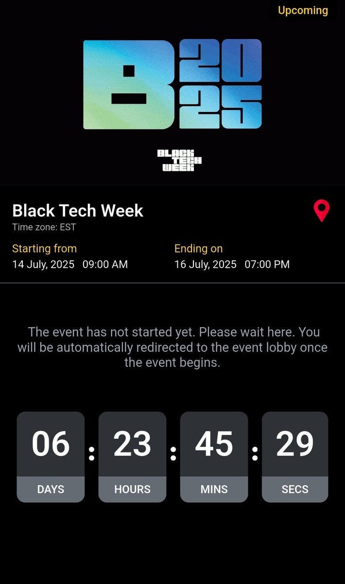 Less than a week out... <a href="/BlackTechWeek/">Black Tech Week</a> #BTW25