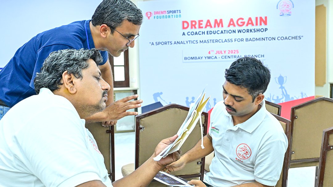 When coaching intuition meets data, champions emerge. 🏸📊

Through our Dream Again initiative, we teamed up with Dr. Shankar Sivaramakrishnan (Co-founder, <a href="/banyanboard/">BanyanBoard</a>) to deliver a Badminton Analytics Masterclass for grassroots coaches from <a href="/MSSAOfficial/">MSSA</a> schools.

From