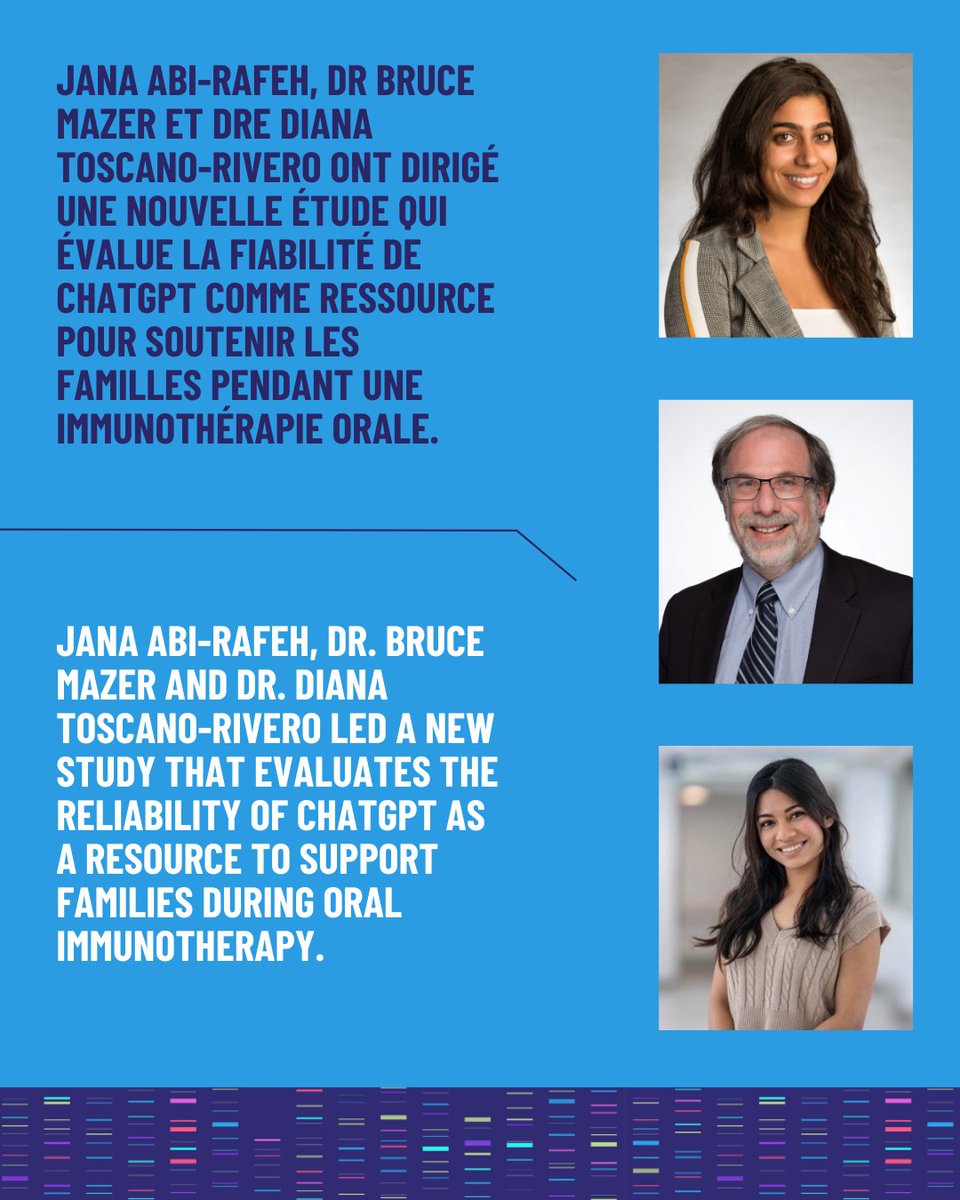 RIMUHC1's tweet image. ChatGPT peut-il aider les familles durant l’ITO pour allergies alimentaires? Une étude de L’Institut (Abi-Rafeh, Dr Mazer, Dre Toscano-Rivero) juge l’outil prometteur, mais à utiliser avec prudence. @cusm_muhc
👉 rimuhc.ca/fr/-/l-intelli…