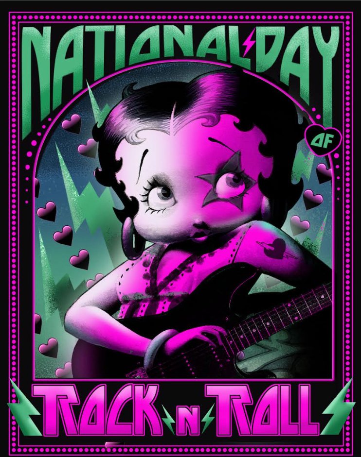 Did you know that today is National Rock n’ Roll Day? Let us know in the comments what songs you think are on Betty’s rock playlist? 🎸
