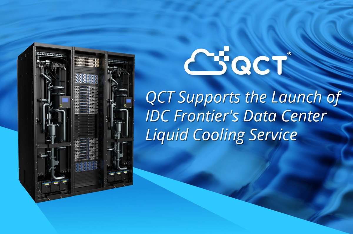 .<a href="/QuantaQCT/">QCT</a> is glad to support IDC Frontier to launch their #datacenter #liquidcooling service. QCT’s NVIDIA GB300 NVL72 system and QoolRack Sidecar will enable customers to build high-density, high-efficiency #AI IT infrastructures. Learn more: bit.ly/3Gcg3sV