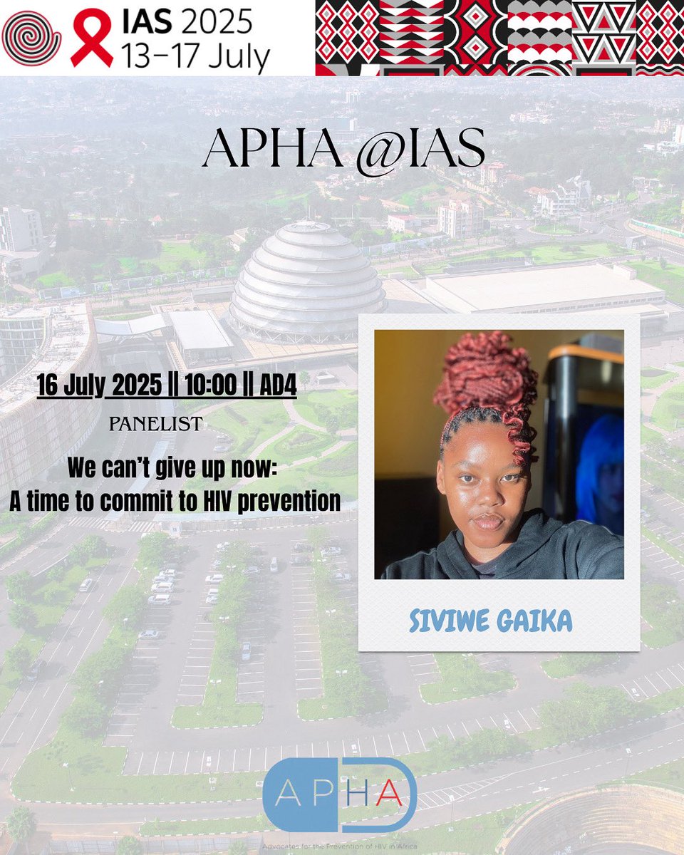 Catch APHA at #IAS2025!

APHA force on the ground, Siviwe Gaika, will be joining as a panelist in of many important discussions happening during #IAS2025! 

Join the session virtually or physically if you will be in attendance !