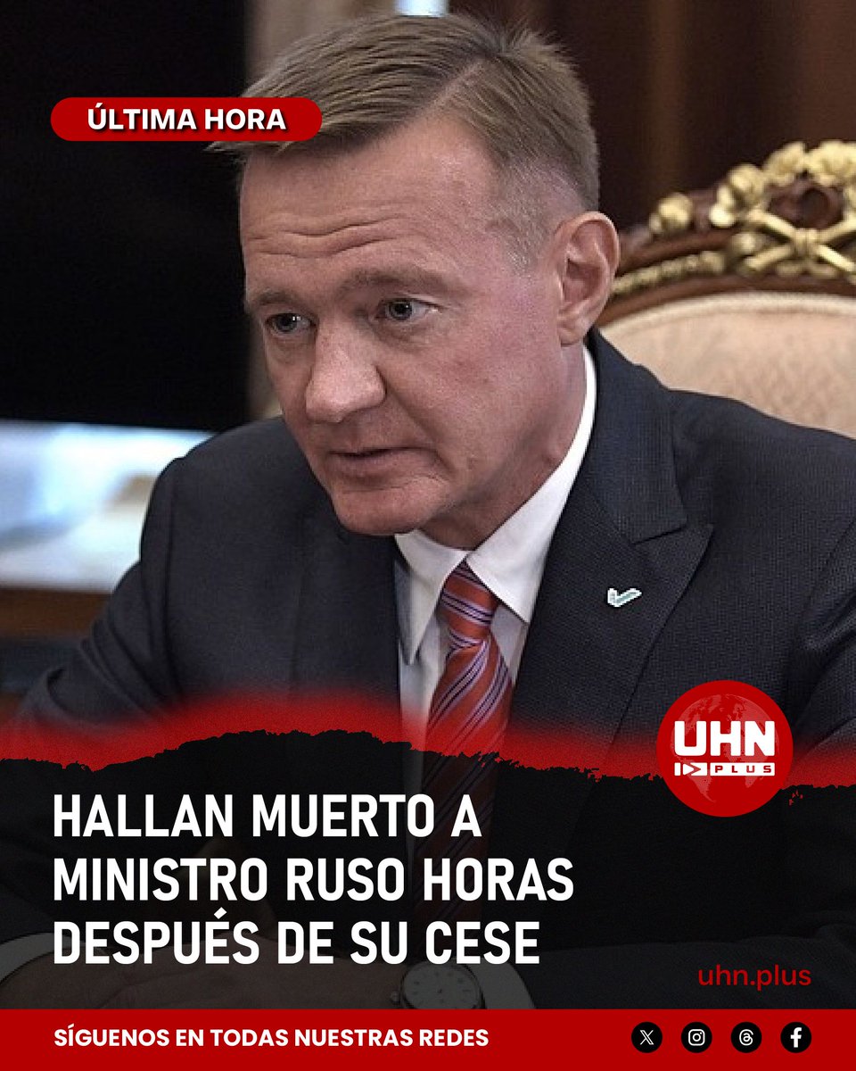 🇷🇺‼️ | ÚLTIMA HORA — El ministro de Transporte ruso, Roman Starovoit, es hallado muerto en un aparente suicidio, pocas horas después de que Putin lo destituyera de su cargo.
