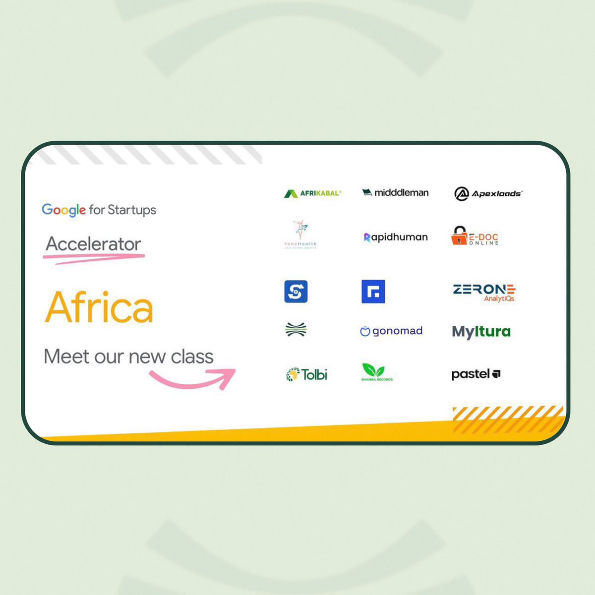 Smartelglobal's tweet image. Big news! 🚀 Smartel is officially part of the Google for Startups Accelerator Africa class!

We’re proud to be backed by Google as we continue to build climate-smart farming solutions across the continent.

#GoogleForStartups #Smartel #AgriTech #Africa #Innovation #Hydroponics