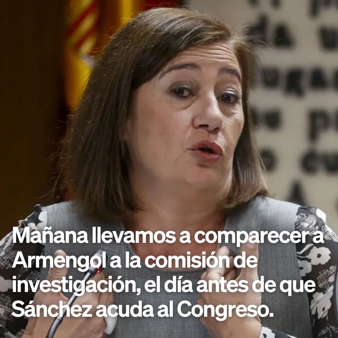 🔴 A Armengol se le acumulan las mentiras y le sobrepasan las sospechas en relación a #LaTrama corrupta del sanchismo en todas sus dimensiones.

👉🏻 Rescate de Air Europa, Aldama, mordidas con las mascarillas...

Quien miente repite y mañana le toca a ella.