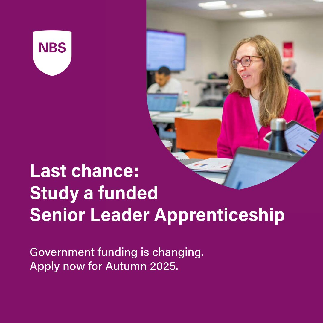 🚨 Secure your funding for Senior Leader Apprenticeships before it’s gone!

Changes to level 7 apprenticeship funding are coming soon.

Don't miss out on your last chance of a funded place this Autumn 🧑‍🎓

Find out more and start your application: ntu.ac.uk/course/notting…