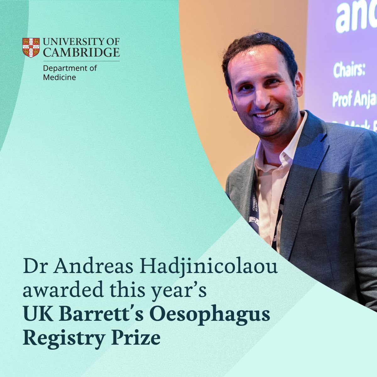 MedCambridge's tweet image. 🎉 Dr @avhadjinicolaou (@Cambridge_Uni & @CUH_NHS) won the 2025 UKBOR Prize from @BritSocGastro.
This follows his 2024 recognition as @BSGTrainees Young Gastroenterologist of the Year, marking two consecutive years of national honours.
Read more: buff.ly/eotHP63