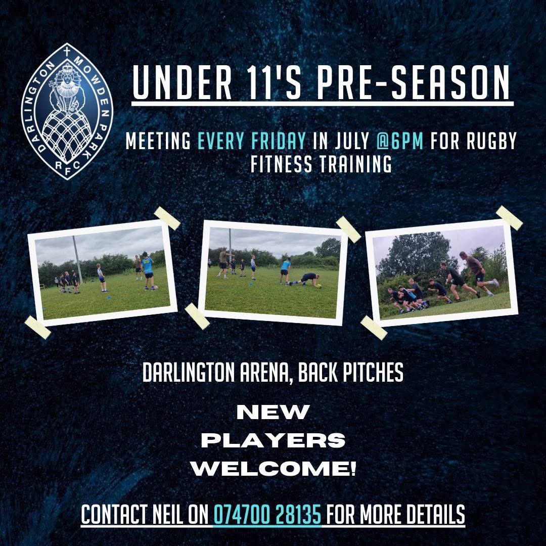 🏉 Is your child heading into Year 6, why not come and join our fantastic U11’s as they begin their pre season.

📣 We will be sharing information on all our mini, junior and girls teams pre-season over the coming weeks so watch this space!

#MowdenFamily