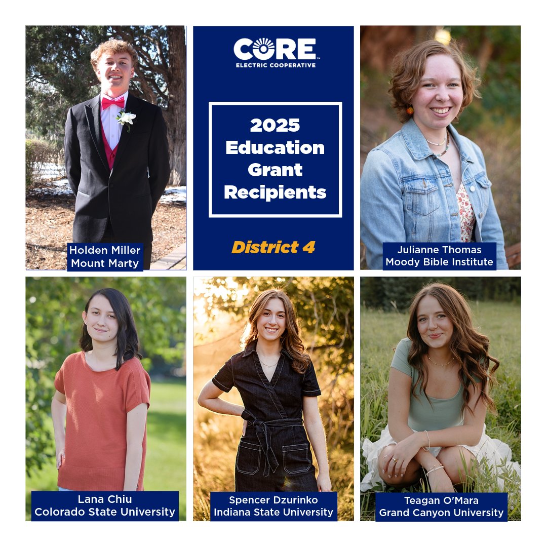 Congratulations to the District 4 recipients of CORE's Education Grants! 🎓To learn more, visit core.coop/my-community/c…
