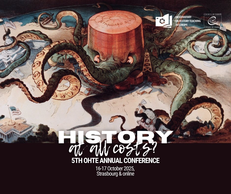 Council of Europe History (@coe_history) on Twitter photo #History at all costs ?
🗓️The 5th OHTE Annual Conference will take on 16 & 17 October in Strasbourg and online.
What we have in store for you this year:
➡️Official release of our 2nd thematic report on “Economic crises in history teaching”
➡️An OHTE Talk with <a href="/Yascha_Mounk/">Yascha Mounk</a>, #History at all costs ?
🗓️The 5th OHTE Annual Conference will take on 16 & 17 October in Strasbourg and online.
What we have in store for you this year:
➡️Official release of our 2nd thematic report on “Economic crises in history teaching”
➡️An OHTE Talk with <a href="/Yascha_Mounk/">Yascha Mounk</a>,
