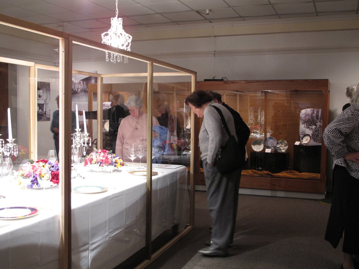 HooverPresLib's tweet image. #FlashbackFriday In 2012, we celebrated our 50th anniversary with a special exhibit, which featured artifacts from our early days and White House china collected by Set Momjian.