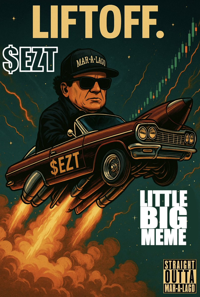 TheOfficialEZT's tweet photo. ๐ฅ๐ LIFTOFF. ๐๐ฅ
$EZT just hit the launchpad and weโre not looking back. Memes, charts, and Mar-A-Lago vibesโall straight outta the little big meme universe. Buckle up. This rideโs headed moonward. ๐๐ธ
#EZT #Crypto #LittleBigMeme #RuthlessByDesign #StraightOuttaMarALago https://t.co/NTDLXJxODf