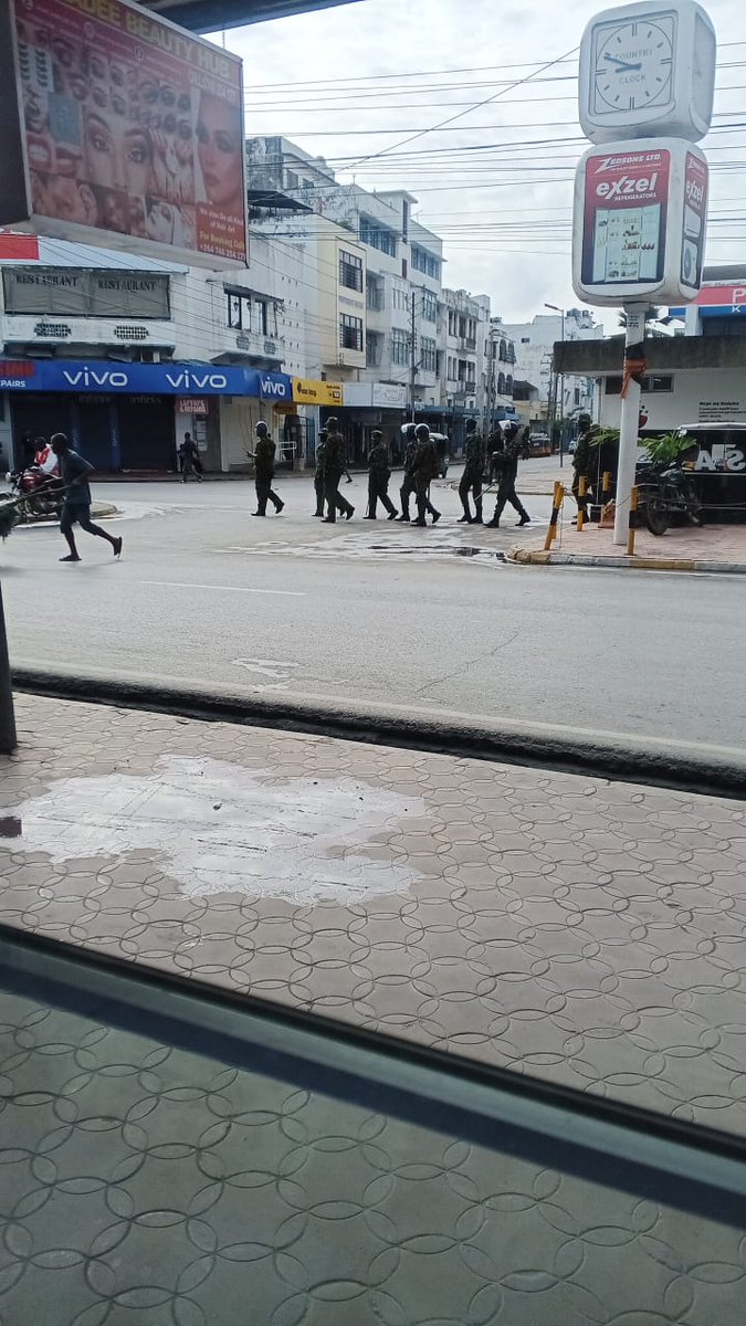 MOMBASA this morning ahead of #SabaSaba2025, we hope this security is to protect people and property. Arrest goons and not to use excessive force, not to shoot, not to kill.

#sabasabaday we comemorate, we reflect, we reconnect struggles, we ask for Justice &amp; accountability.