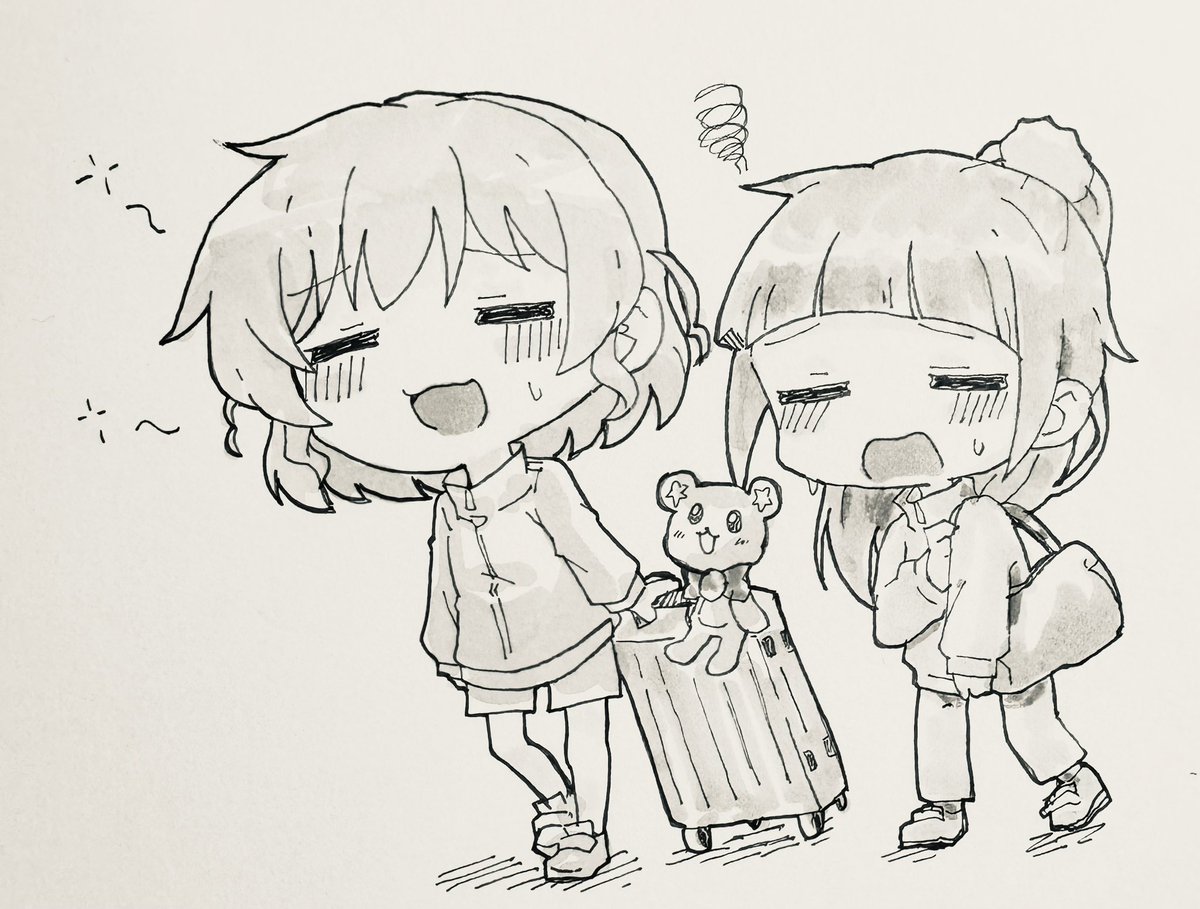 飛行機旅行帰り