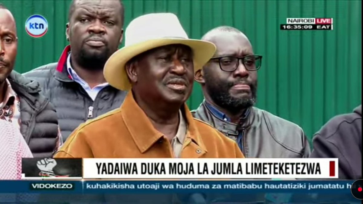 Raila Odinga is out there at the Serena Hotel talking about history of Saba Saba while the young people of Kenya are asking for jobs and opportunities. What a waste. He has totally lost relevance.