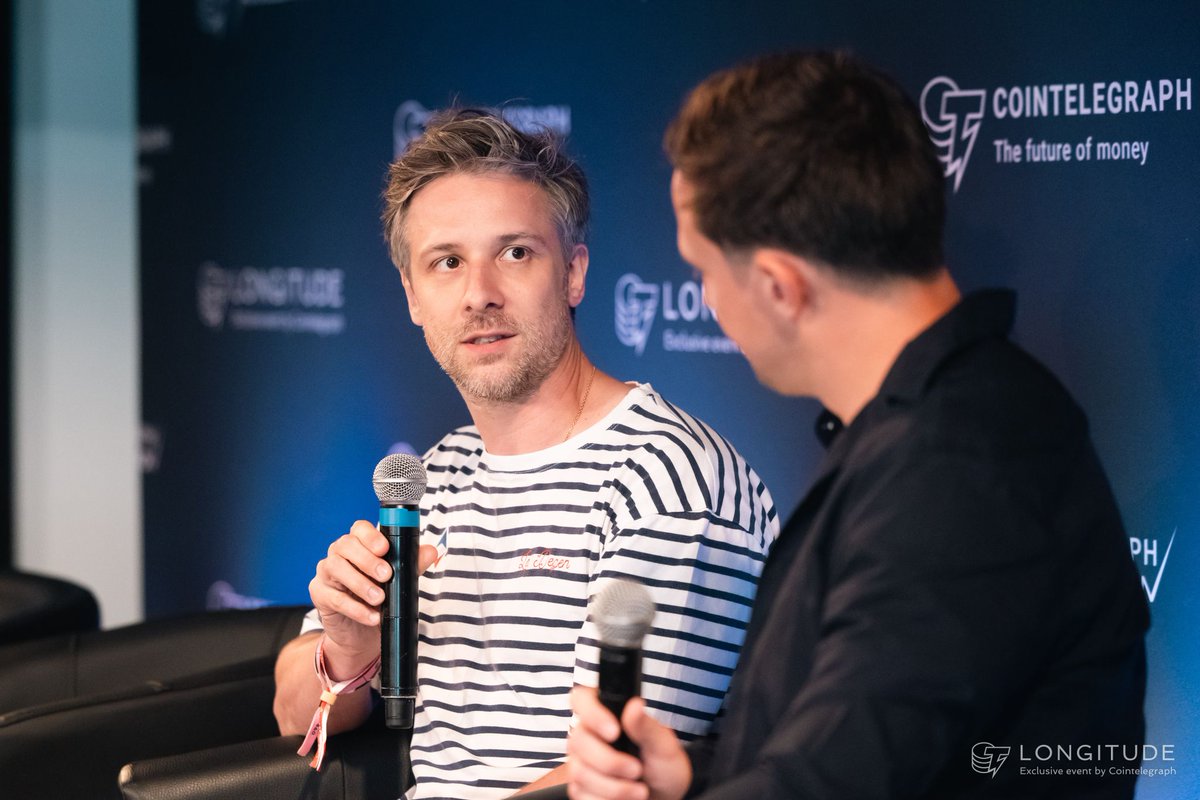 Ambre Soubiran (@ambresoub) on Twitter photo At <a href="/Cointelegraph/">Cointelegraph</a> 's latest Longitude event, I had the pleasure to participate in passionate discussions animated by <a href="/gazza_jenks/">Gareth Jenkinson</a> with <a href="/pbrody/">prbrody.eth</a>, <a href="/borgetsebastien/">Sebastien 🏞</a>, <a href="/marcboiron/">Marc Boiron</a>, <a href="/StaniKulechov/">Stani.eth</a>, <a href="/SergeyNazarov/">Sergey Nazarov</a>, and <a href="/jdetychey/">Jerome de Tychey 🦇🔊</a>. The tl;dr? We all agreed that traditional finance will At <a href="/Cointelegraph/">Cointelegraph</a> 's latest Longitude event, I had the pleasure to participate in passionate discussions animated by <a href="/gazza_jenks/">Gareth Jenkinson</a> with <a href="/pbrody/">prbrody.eth</a>, <a href="/borgetsebastien/">Sebastien 🏞</a>, <a href="/marcboiron/">Marc Boiron</a>, <a href="/StaniKulechov/">Stani.eth</a>, <a href="/SergeyNazarov/">Sergey Nazarov</a>, and <a href="/jdetychey/">Jerome de Tychey 🦇🔊</a>. The tl;dr? We all agreed that traditional finance will