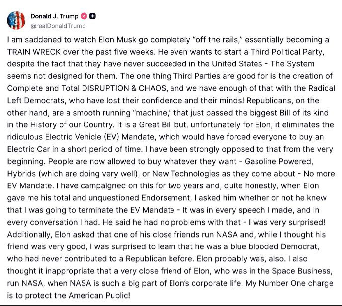 davidaxeirod97's tweet image. Typical narcissist behavior to deflect and blame shift leaving the other party left to defend himself without the narcissist ever addressing the real issue. 

As far as I know, Elon never cared about the EV mandate being terminated.